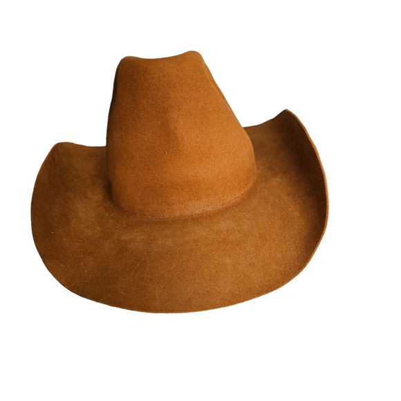 Vintage Chris Eddy Cowboy Hat Brown Wool Ltd Ed Golden Spurs Collec Mens Size 7 - Picture 4 of 11